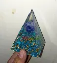 Natural Orgonite pyramid with lapis Sphere For healing and Showpiece
