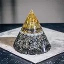 Natural Pyrite Orgonite Cone Shape  Pyramid  For Healing