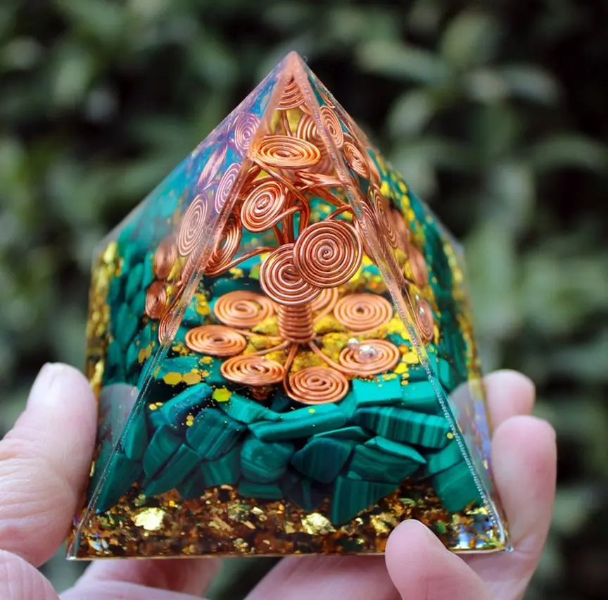 Natural Stone  Orgone Pyramid For Healing And Showpiede