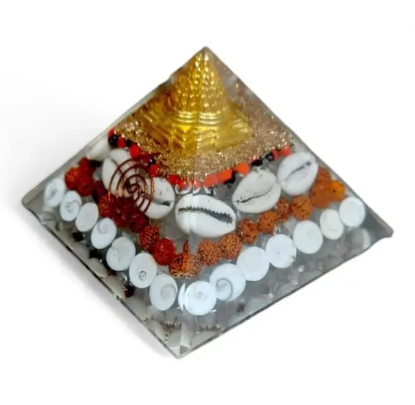 Natural Laxmi Pyramid Or  Shree Yantra Pyramid For Healing and Showpiece