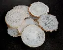 Natural White agate Coaster for Healing And  Showpiece