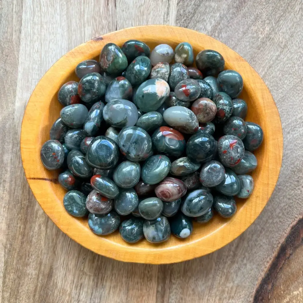 Natural Bloodstone Tumbled for Healing and Showpiece