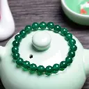 Natural Green Jade Stone Bracelet For Girls,Women And Men