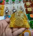Natural Citrine Orgone Pyramid for Healing and Showpiece