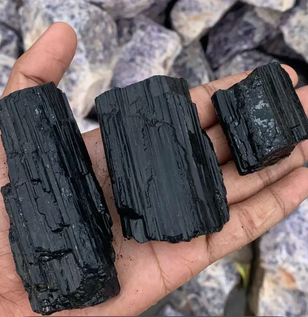 Natural Black Tourmaline Rough For Healing And Showpiece