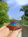 For Healing And ShowpieceNatural Seven Chakra Pyramid With Tree of Life