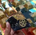 Natural Black Tourmaline orgonite Pyramid For Healing and Showpiece