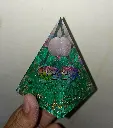 Natural malachite Stone WIth rose Sphere ball Orgonite Pyramid