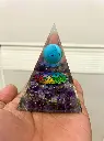 Amethyst Sphere & Turquoise Orgonite Pyramid For  Meditation Crystal Healing Protection Energy