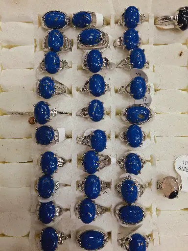 Natural Lapis Lazuli Gemstone Rings For Healing And Showpiece
