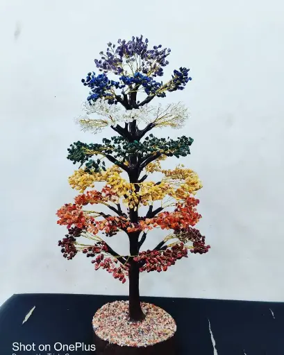 Natural 7 Chakra tree For decorative And Showpiece