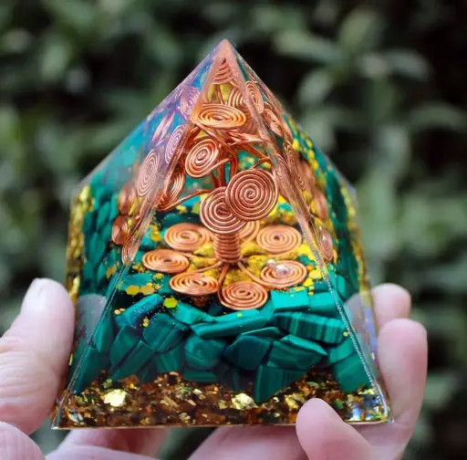 Natural Stone  Orgone Pyramid For Healing And Showpiede