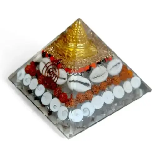 Natural Laxmi Pyramid Or  Shree Yantra Pyramid For Healing and Showpiece