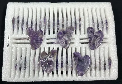 Natural AmethystvGua Sha For Message And skincare