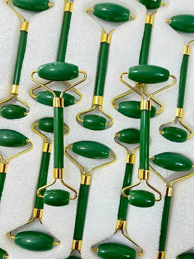 Natural Green Jade stone message Roller For Skincare