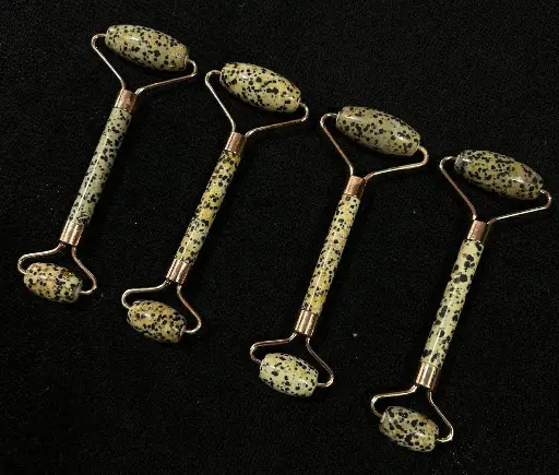 Natural Dalman tine  Jasper Massage Roller For Facial And Skincar