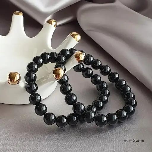 Natural black tourmaline bracelet For Girls, Women And Men